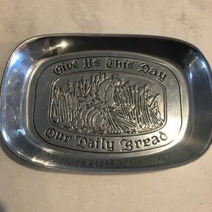 Give Us This Day Our Daily Bread Wheat Harvest Wilton Armetale Bread Tray